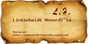 Lintscheidt Honoráta névjegykártya